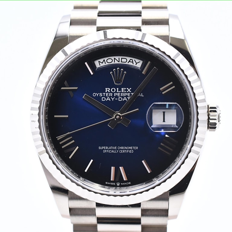 Day-Date White Gold Blue Ombré Dial 36mm Product Image 1