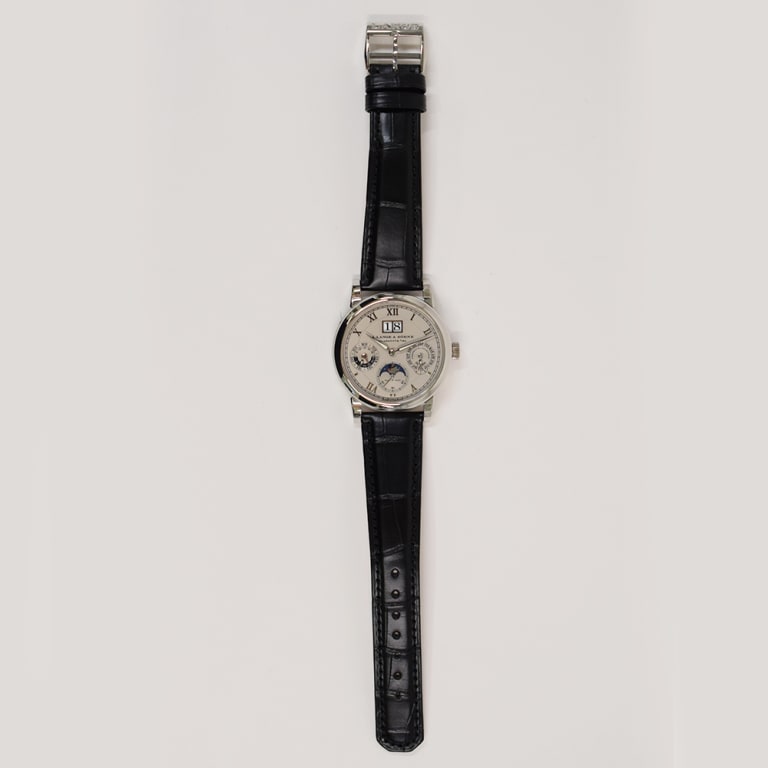 Langematik Perpetual Platinum Silver Dial 38mm Product Image 2