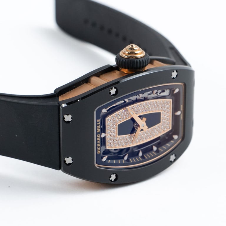 RM07-01 Ladies Ceramic Rose Gold Diamond Product Image 3