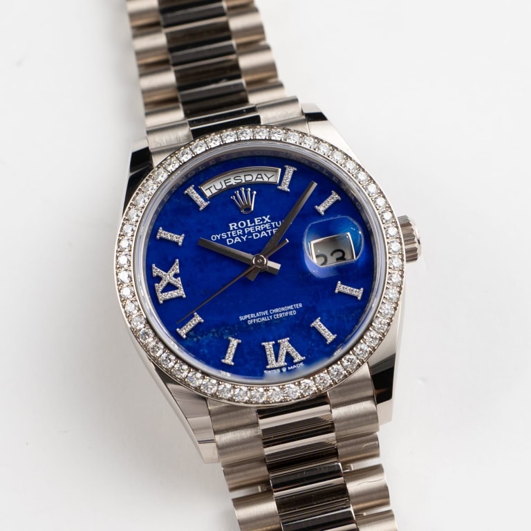 Day-Date White Gold Diamond Lapis Lazuli Dial 36mm Product Image 1