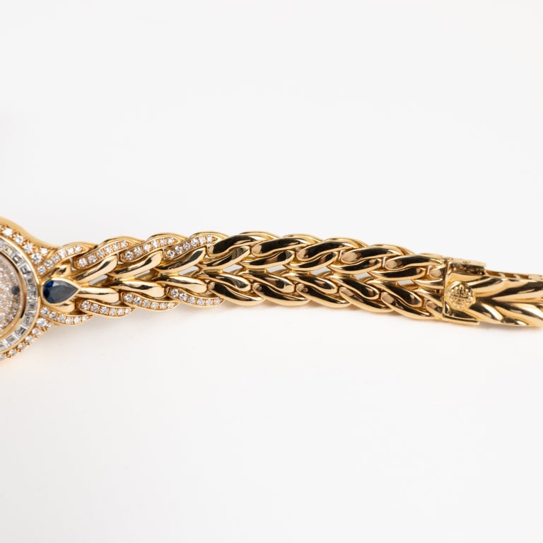 La Flamme Yellow Gold Diamond Pave Dial 23mm Product Image 6
