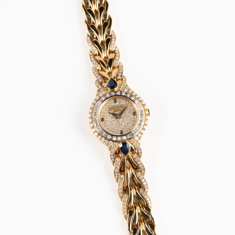 La Flamme Yellow Gold Diamond Pave Dial 23mm Product Image 1