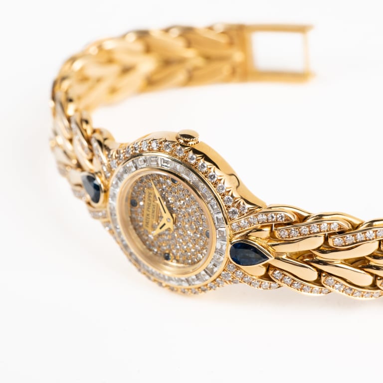 La Flamme Yellow Gold Diamond Pave Dial 23mm Product Image 3
