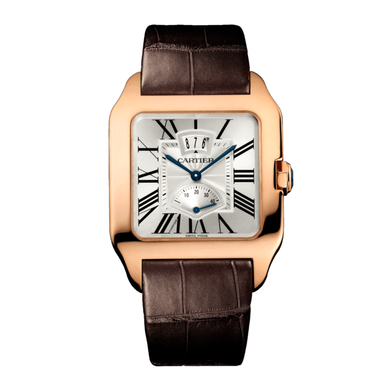 Photo of Santos-Dumont Santos Dumont Power Reserve Rose Gold Silver Dial 38mm