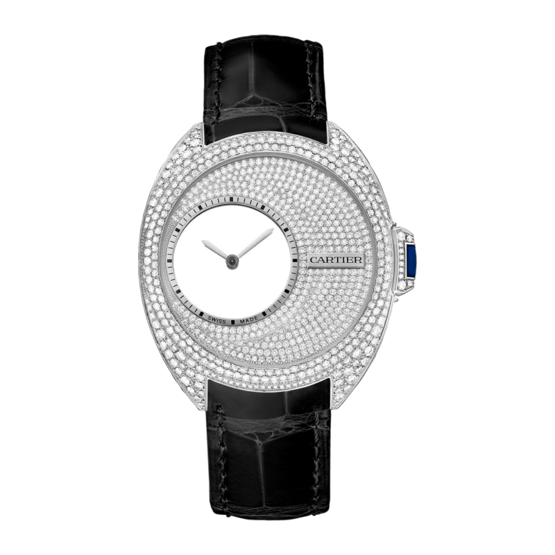 Photo of Clé de Cartier Mysterious Hours White Gold Pave Dial 41mm