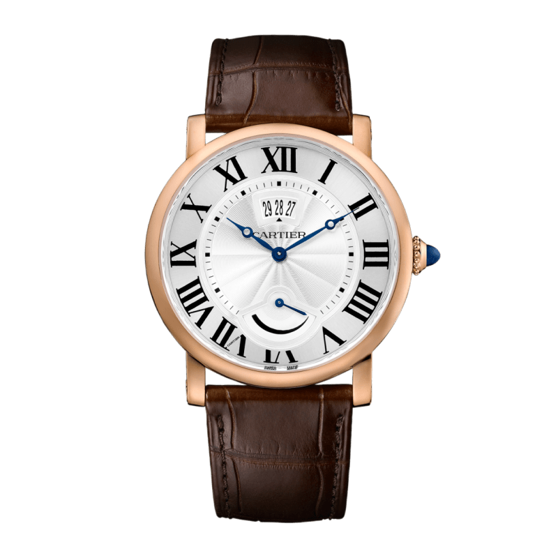 Cartier Rotonde de Cartier Flying Tourbillon Rose Gold Silver Dial