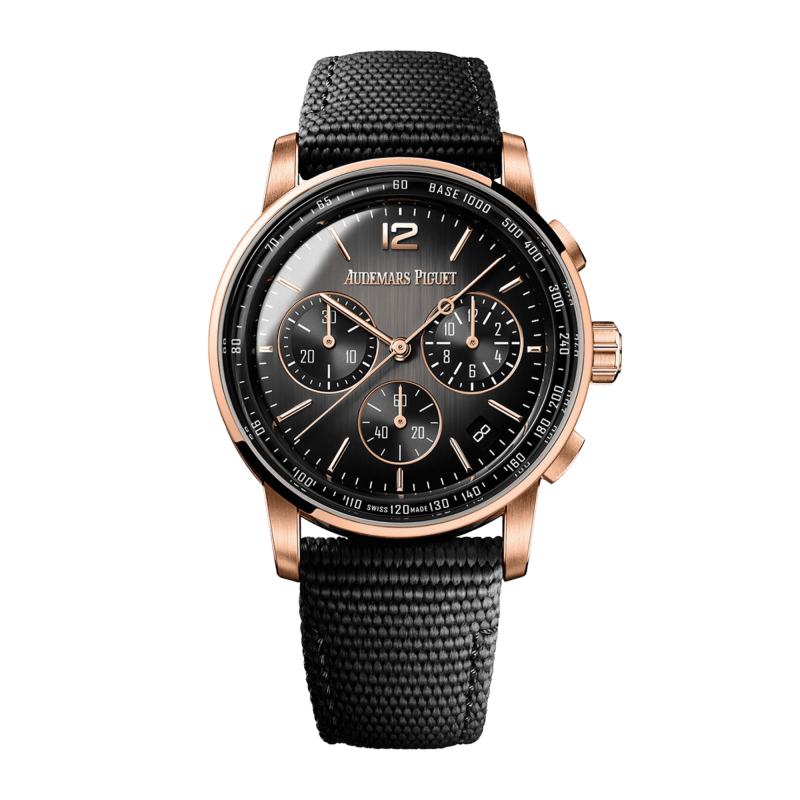【500円引きクーポン】 11.59 Code Piguet Audemars Chronograph Dial Black Gold Rose 洋楽