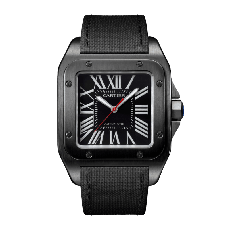 Photo of Santos de Cartier Steel Black Dial 41mm