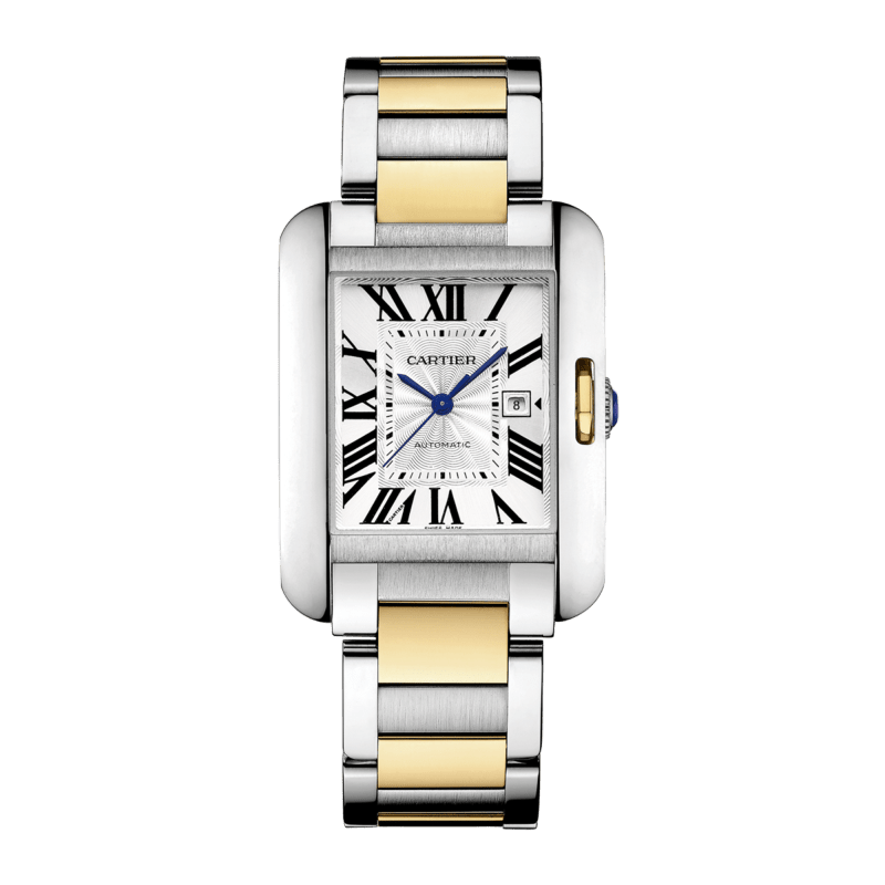 Photo of Tank Anglaise Yellow Gold & Steel Silver Dial 29mm