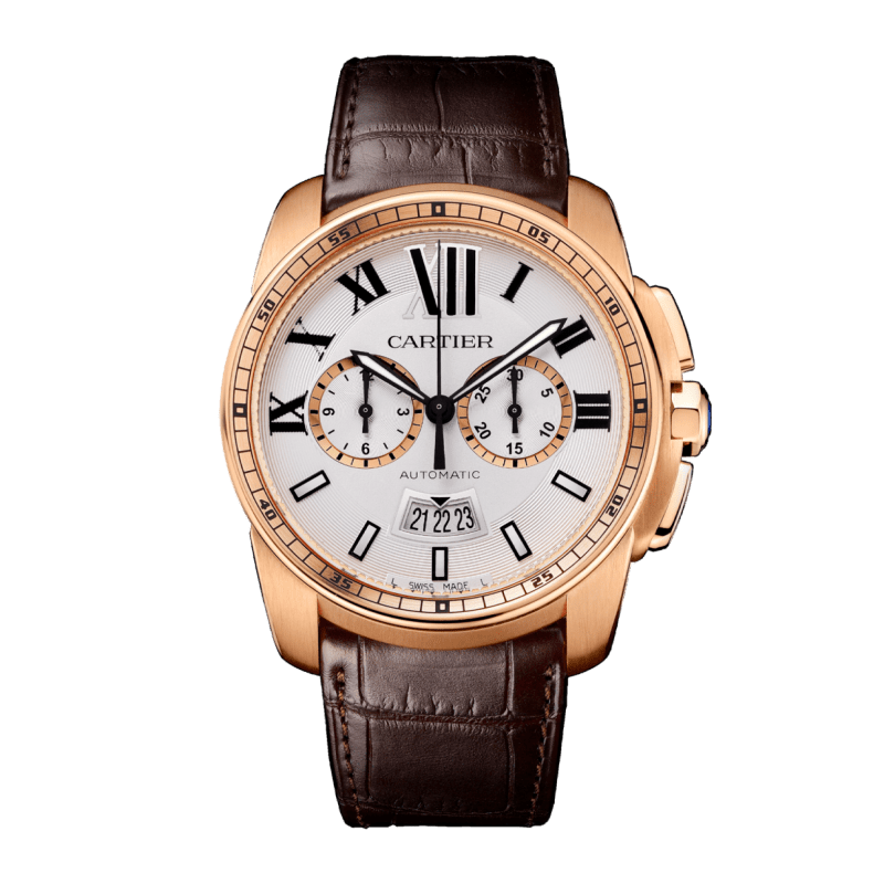 Cartier Calibre de Cartier Rose Gold & Steel Silver Dial 42mm