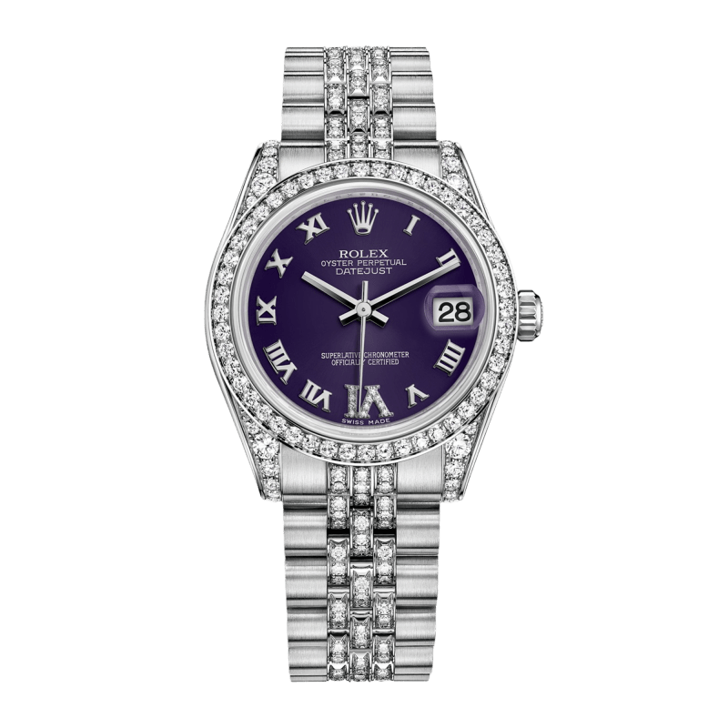 輝く高品質な 36mm Dial Purple Steel Datejust Rolex 126234-0022 Wristcheck | ネイルパーツ