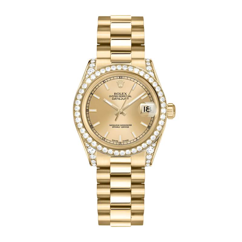 Photo of Datejust Yellow Gold Diamond Champagne Dial 31mm