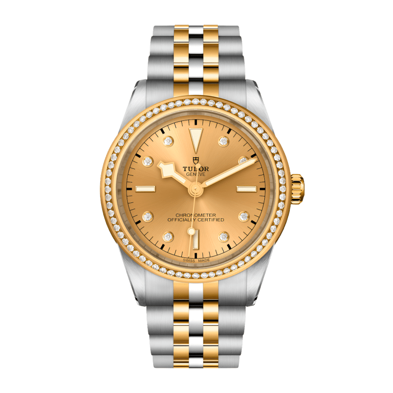 Photo of Black Bay Yellow Gold & Steel Diamond Champagne Dial 39mm