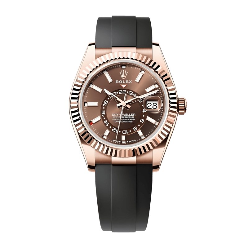 Photo of Sky-Dweller Rose Gold Oysterflex Brown Dial 42mm