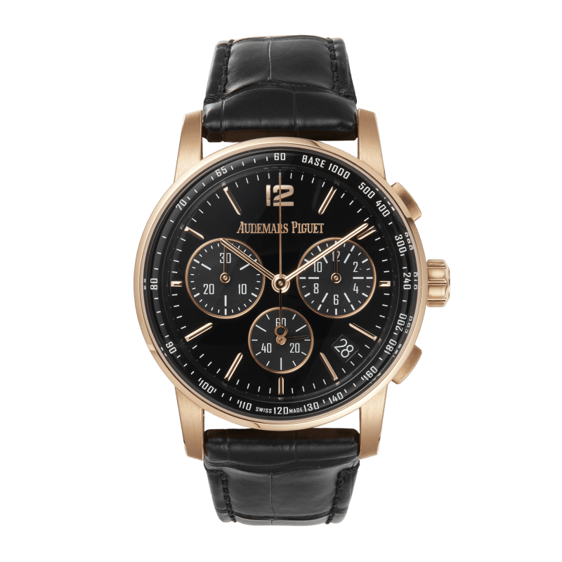 Audemars Piguet Code 11.59 Chronograph Rose Gold Black Dial