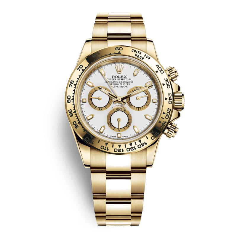 ROLEX DAYTONA 掛時計 ホワイト/ゴールド Rolex Daytona White Gold Silver Dial 40mm 116519-0195 - Make an