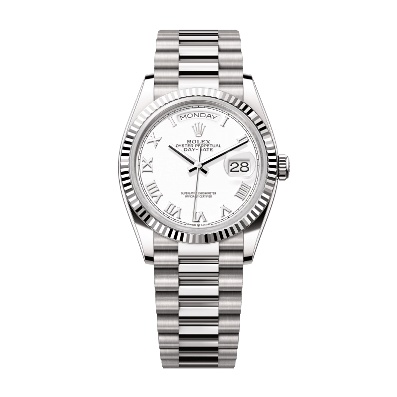 Photo of Day-Date White Gold White Dial 36mm