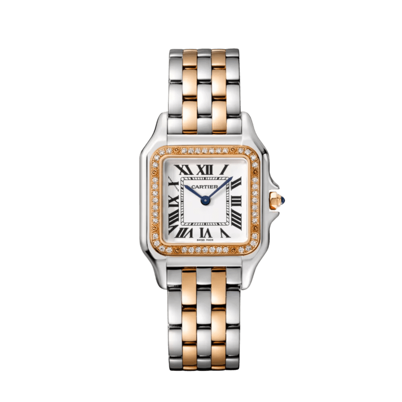 Photo of Panthère de Cartier Rose Gold & Steel Diamond Silver Dial 29mm
