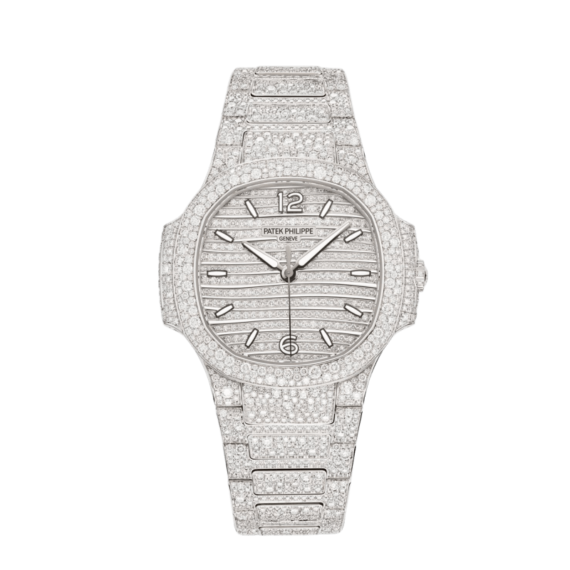 Photo of Nautilus Haute Joaillerie White Gold Diamond Pavé Dial 35mm