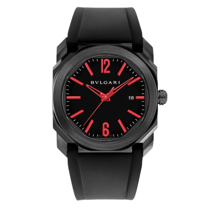 Photo of Octo Solotempo Ultranero Red Steel Black Dial 41mm