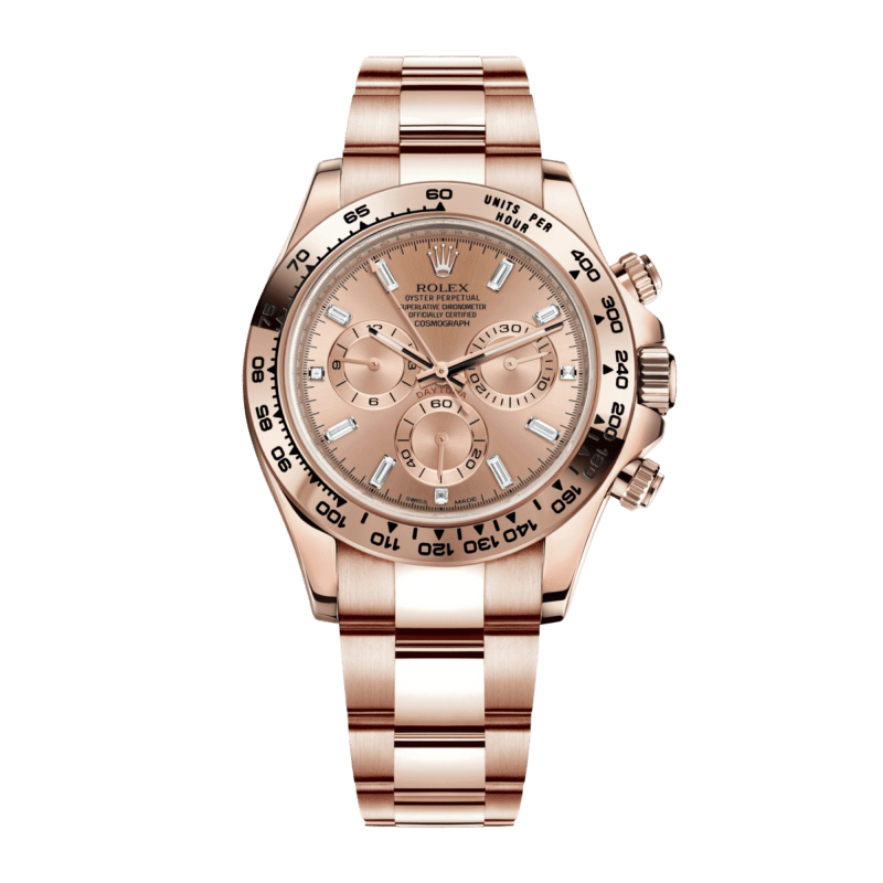 Photo of Daytona Rose Gold Baguette Pink Dial 40mm