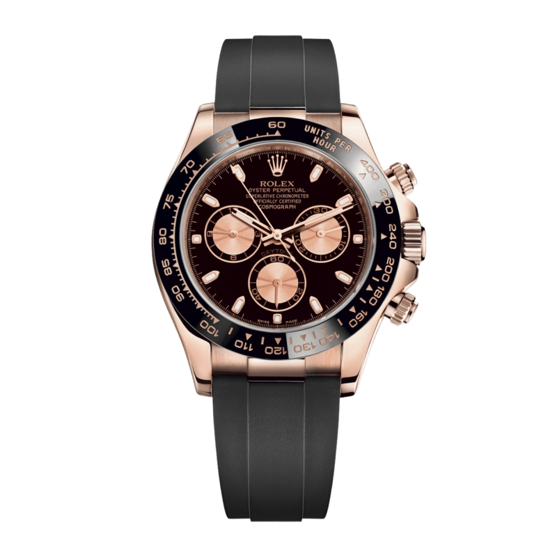 Rolex Daytona Yellow Gold Oysterflex Black Dial 40mm 116518LN-0046