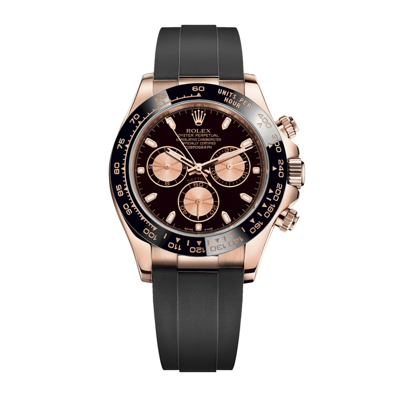 Photo of Daytona Rose Gold Oysterflex Black Dial 40mm