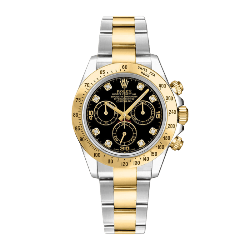 Photo of Daytona Yellow Gold & Steel Black Dial 40mm