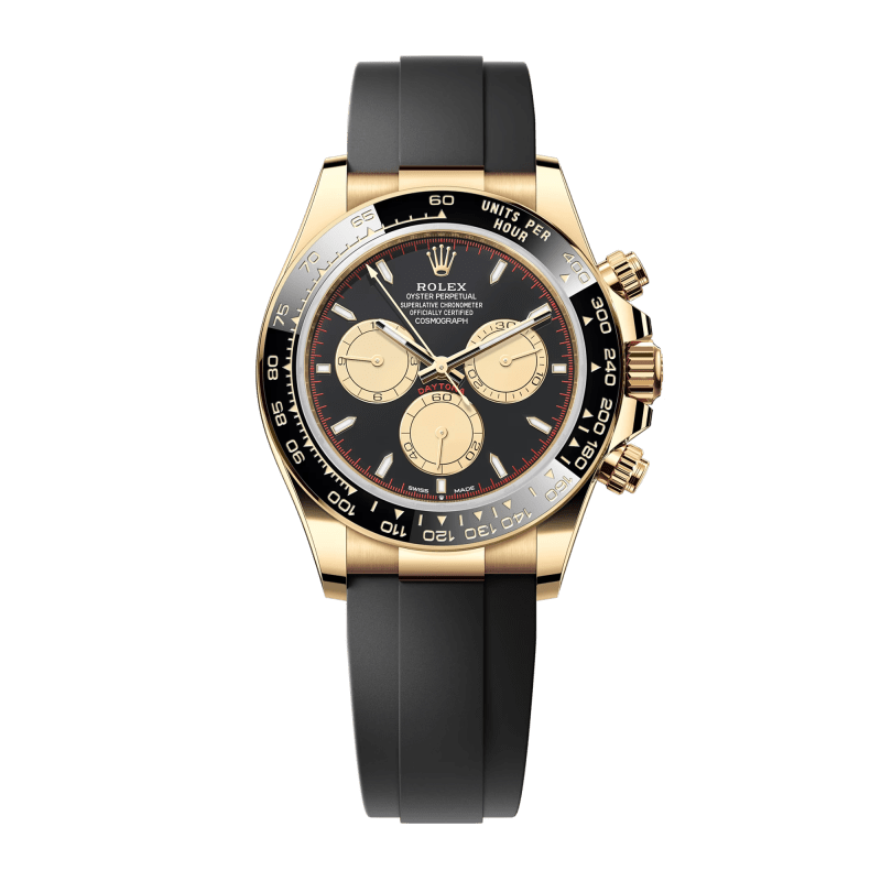 Photo of Daytona Yellow Gold Oysterflex Black Dial 40mm