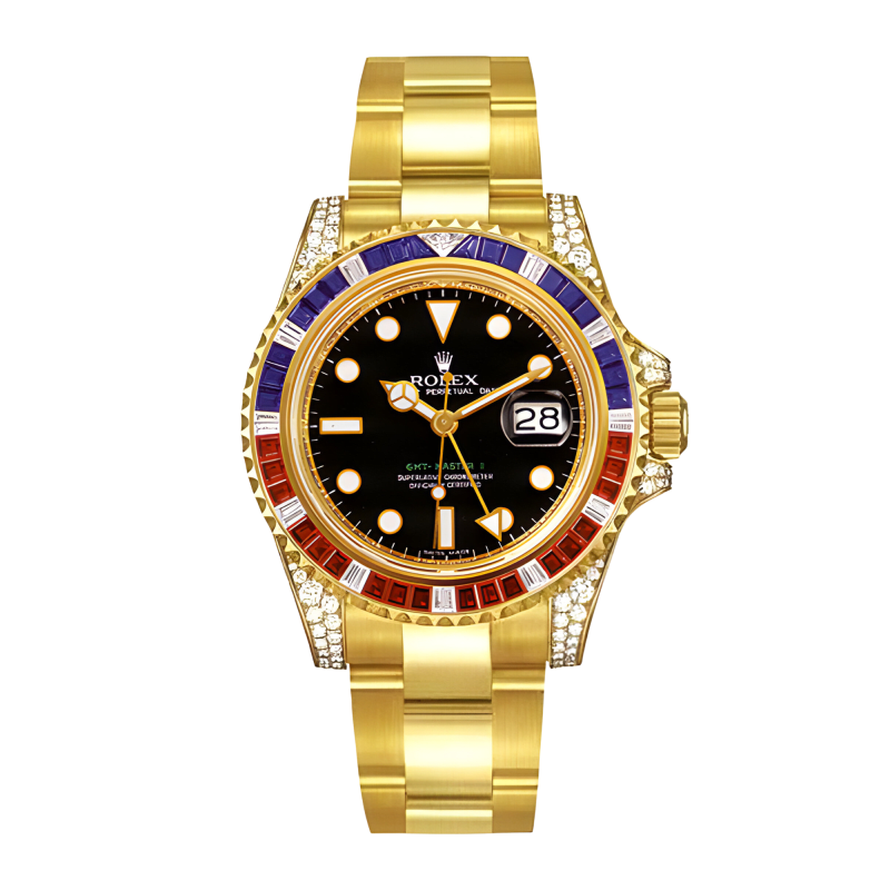 Rolex GMT-Master II White Gold Diamond Black Dial 40mm