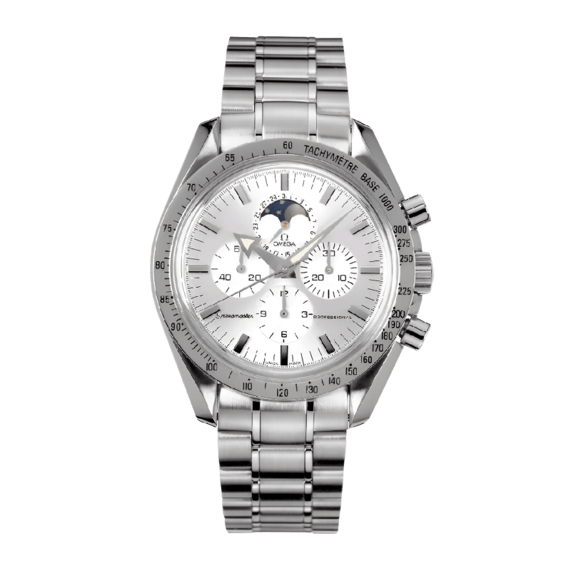 Photo of Speedmaster Professional Moonphase "Broad Arrow" Steel Silver Dial 42mm
