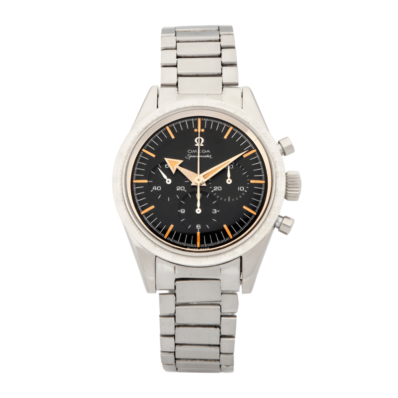Omega Speedmaster Broad Arrow 1957 Rose Gold & Steel Brown Dial