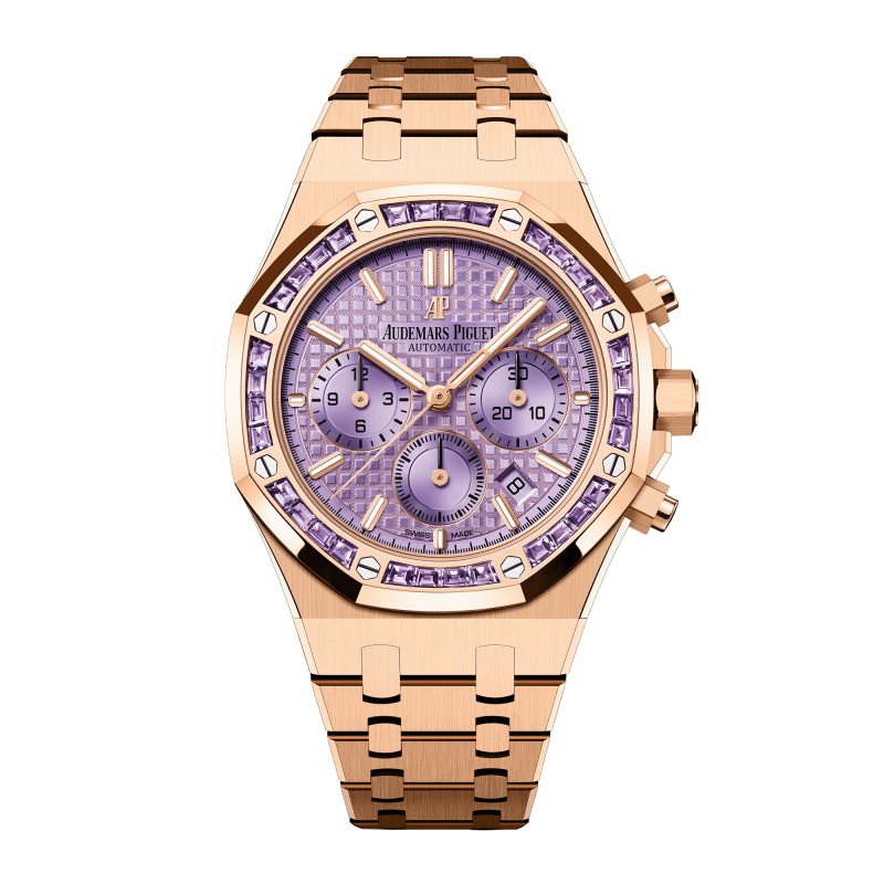 Photo of Royal Oak Chronograph Rose Gold Amethyst Purple Dial 38mm
