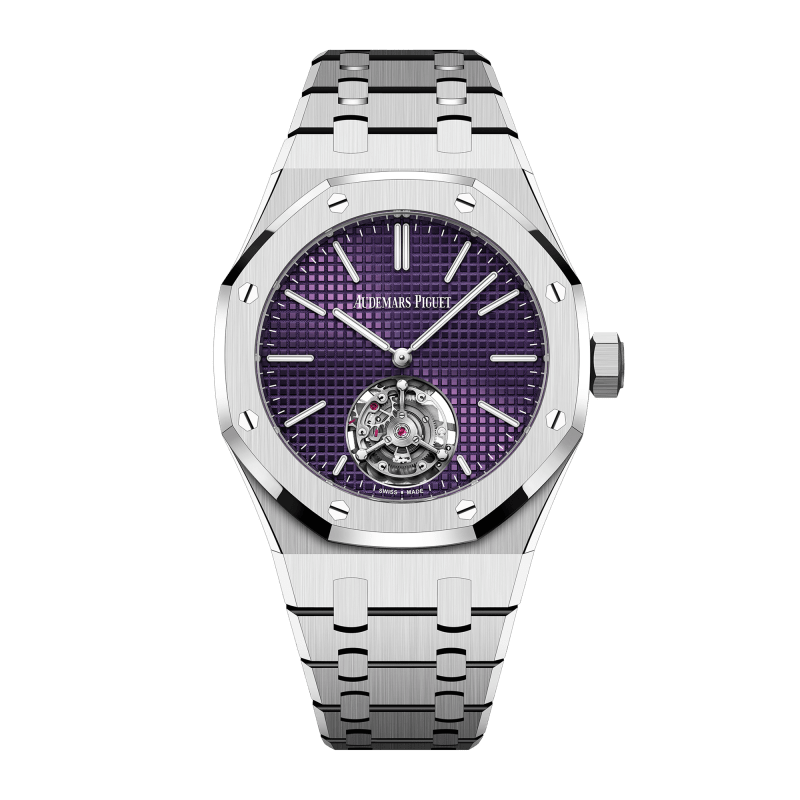 Photo of Royal Oak Flying Tourbillon Extra-Thin RD#3 Steel Purple Dial 37mm