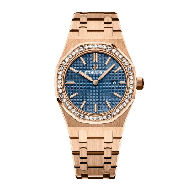 Photo of Royal Oak Rose Gold Diamond Blue Dial 33mm