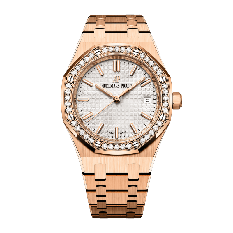 Photo of Royal Oak Rose Gold Diamond Silver Dial 34mm