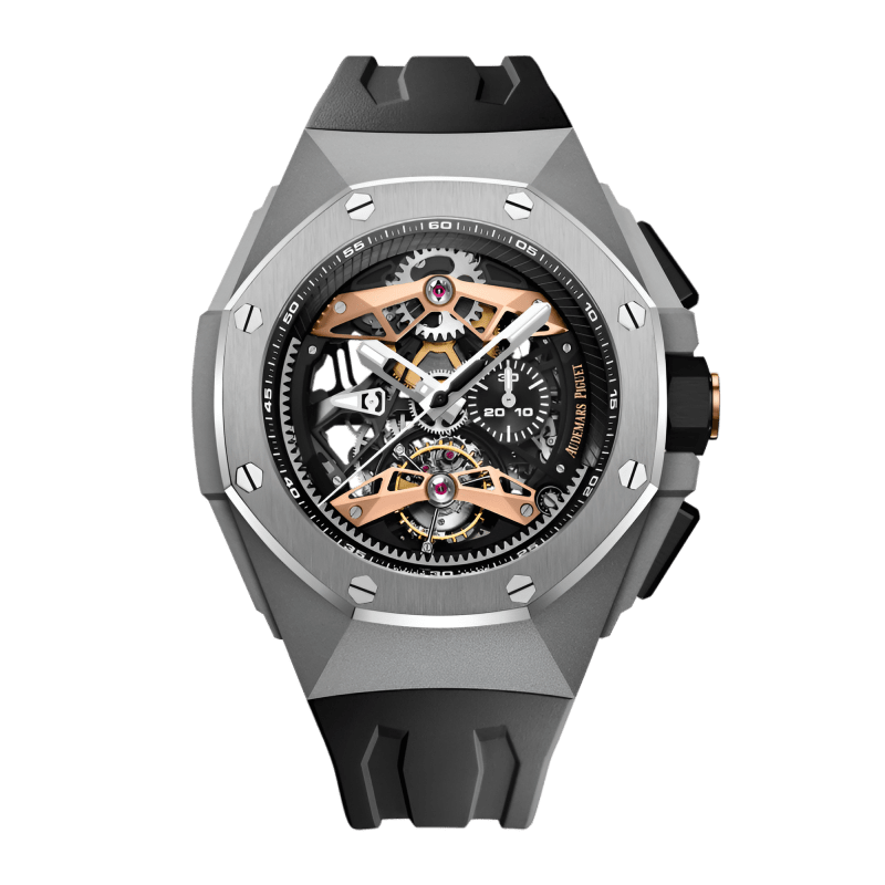 Photo of Royal Oak Concept Tourbillon Chronograph Titanium Ceramic Skeleton Dial 44mm