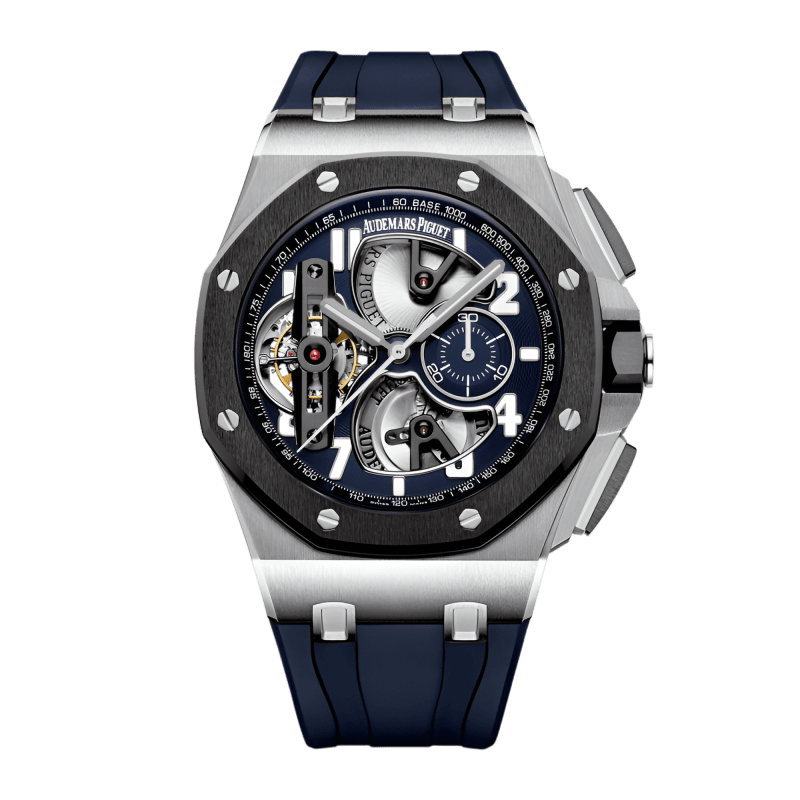 Photo of Royal Oak Offshore Tourbillon Chronograph Platinum Blue Dial 44mm