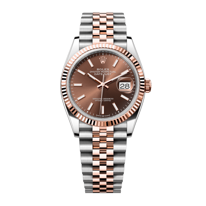 Photo of Datejust Rose Gold & Steel Jubilee Brown Dial 36mm