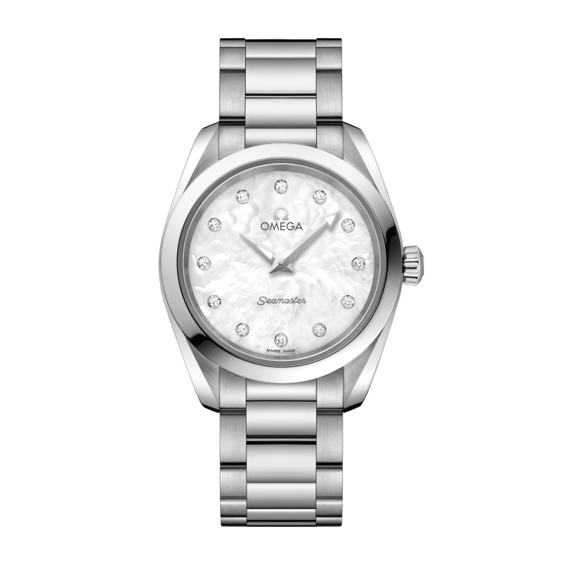 Photo of Aqua Terra Quartz Steel Mother of Pearl Dial 28mm