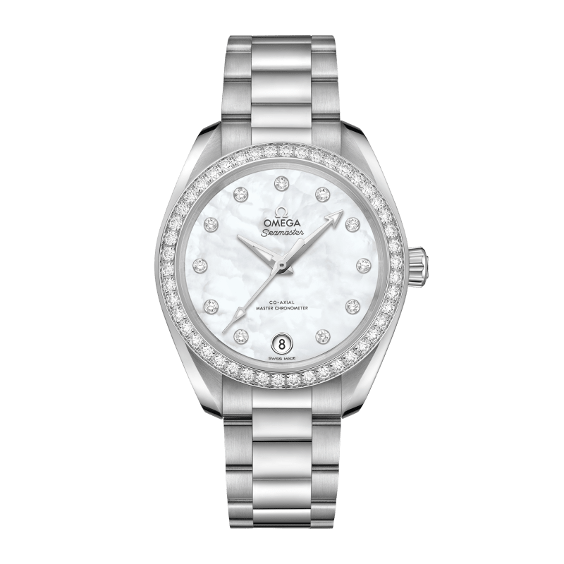 Photo of Aqua Terra Steel Diamond Mother of Pearl Dial 34mm
