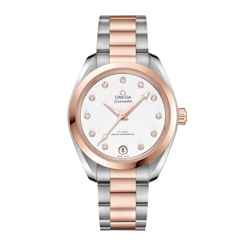 Photo of Aqua Terra Rose Gold & Steel White Dial 34mm