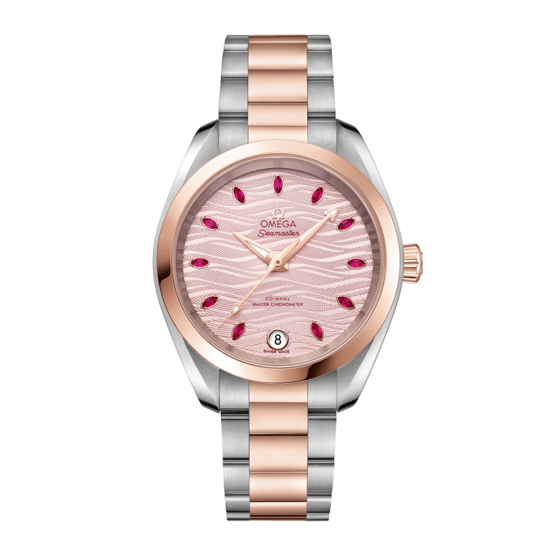 Photo of Aqua Terra Rose Gold & Steel Pink Dial 34mm