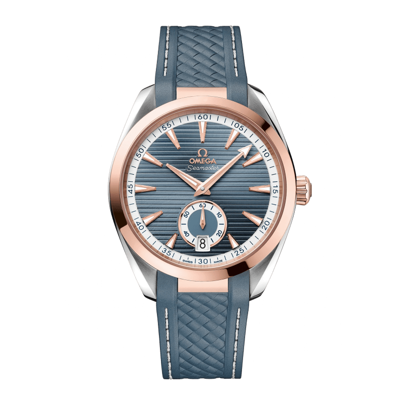 Photo of Aqua Terra Small Seconds Rose Gold & Steel Blue Dial 41mm