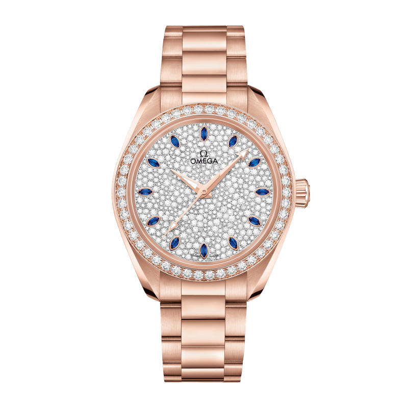 Photo of Aqua Terra Rose Gold Diamond Pave Dial 34mm