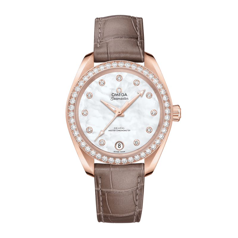 Photo of Aqua Terra Rose Gold Diamond Mother of Pearl Dial 34mm