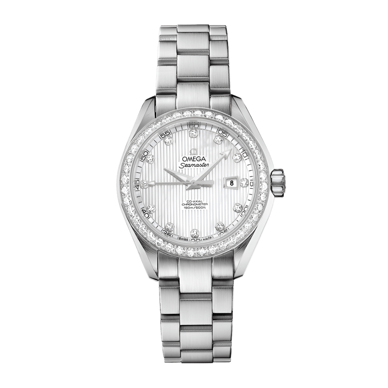 Photo of Aqua Terra Steel Diamond Mother of Pearl Dial 34mm