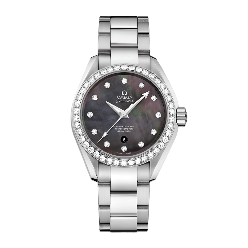 Photo of Aqua Terra Steel Diamond Grey Mother of Pearl Dial 34mm