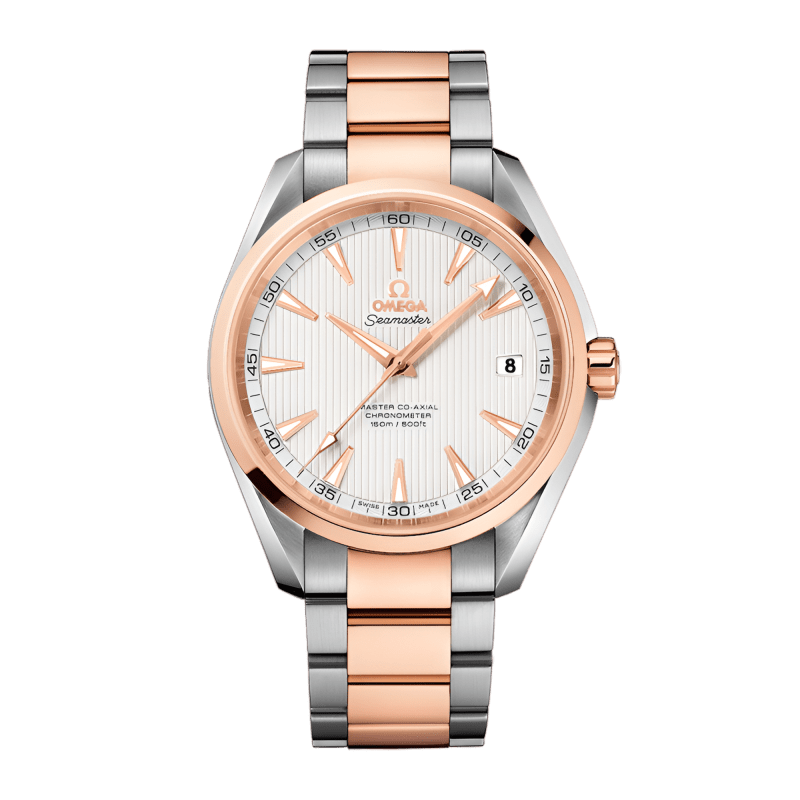 Photo of Aqua Terra Rose Gold & Steel Silver Dial 41mm