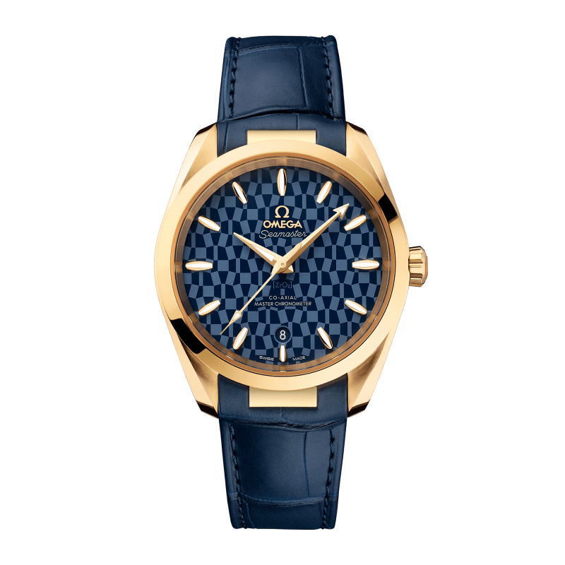 Photo of Aqua Terra Yellow Gold Blue Dial 38mm